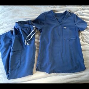 FIGS Denim Blue Scrub Set